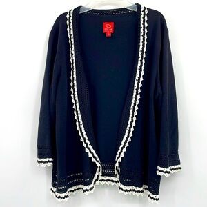 Oscar de la Renta Lace-Trim Cardigan Sweater  Size: Extra Large